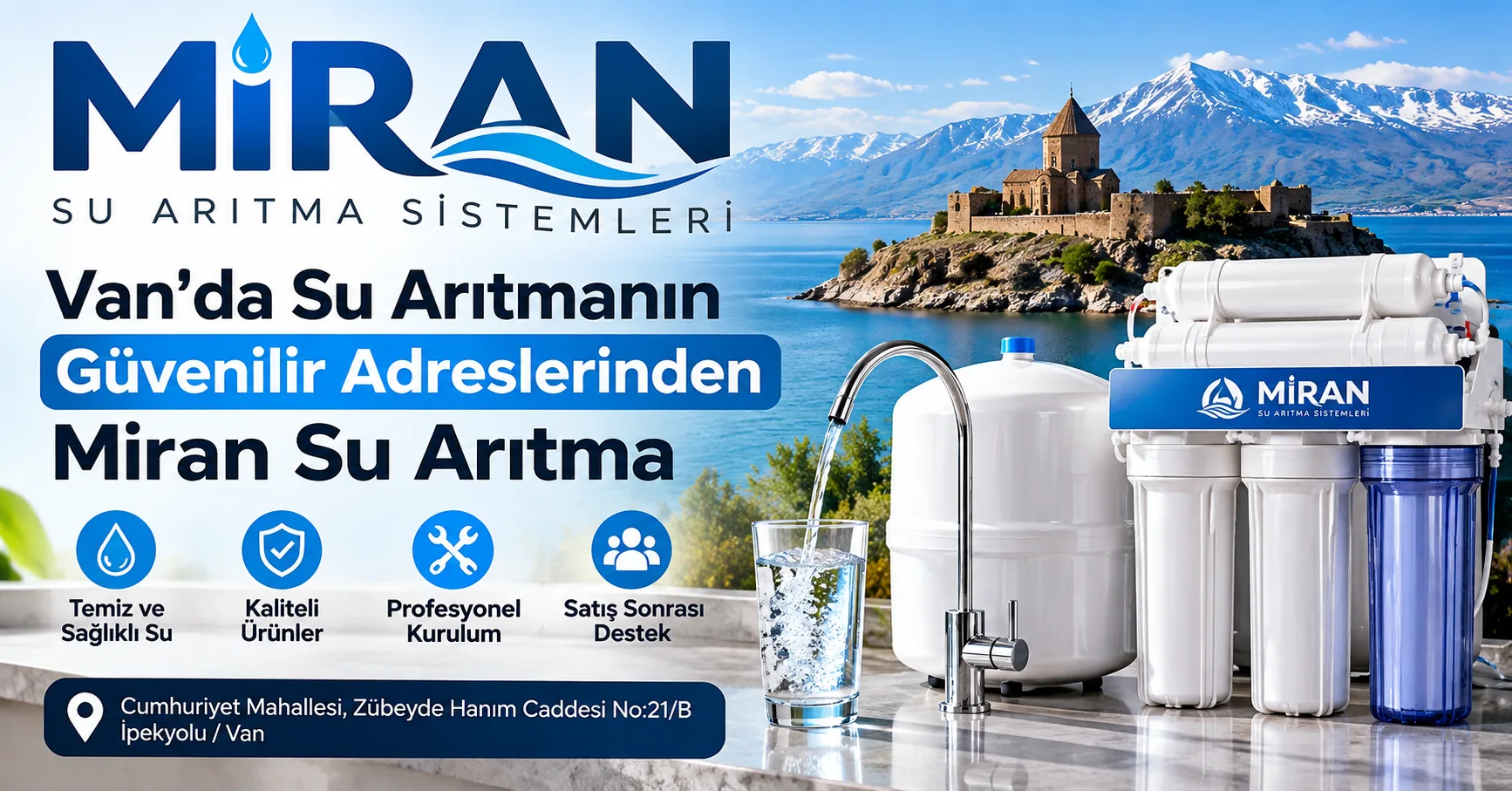 Van Miran Su Arıtma Sistemleri su arıtma cihazları ve temiz içme suyu çözümleri